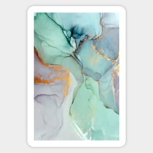 Alcohol ink modern abstract painting, modern contemporary art. Sticker